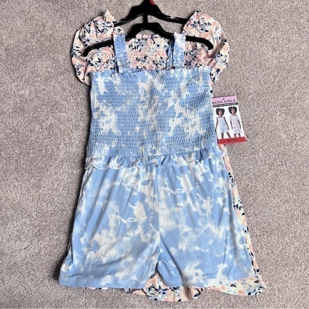 NWT BCBG Girls dress and romper set size medium 10/12